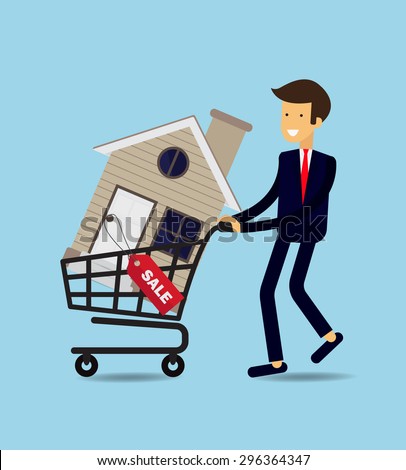 Download Businessman Buy House Vector Illustration Stock Vector ...