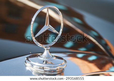 LODZ, POLAND - JUN 4, 2015; Mercedes logo
