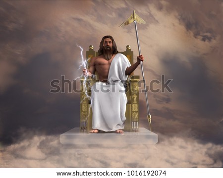 3d illustration of the god Zeus