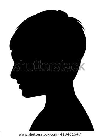 Side Silhouette Profile Young Woman Elegant Stock Illustration 14058145 ...