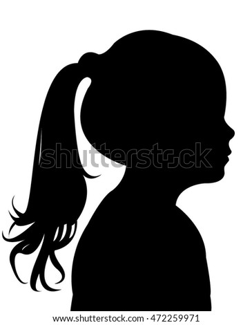 kid head silhouette vector