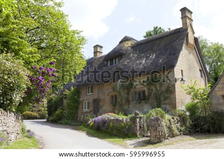 English Stone Cottage traditional english cottage stock images, royalty-free images English Stone Cottage traditional english cottage stock images, royalty-free images