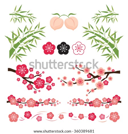 Plum Blossom and Bamboo Ornament, National Flower of the Republic of China