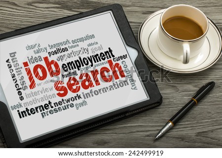 job search concept word cloud - stock photo