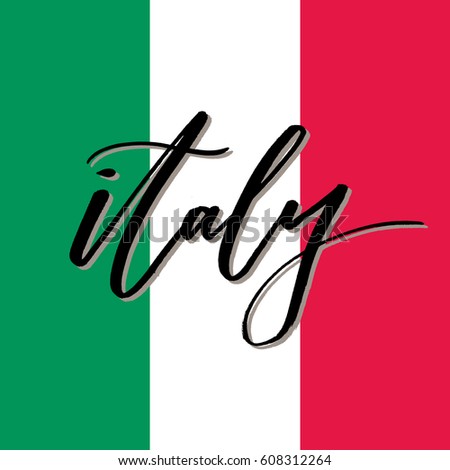 Vector Illustration Italian Flag Italy Modern Stock Vector 608312264 ...