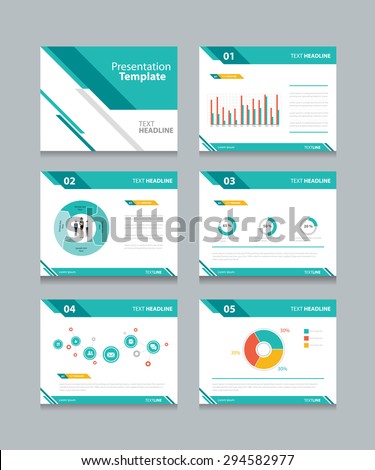 stock vector business presentation template set powerpoint template design backgrounds 294582977