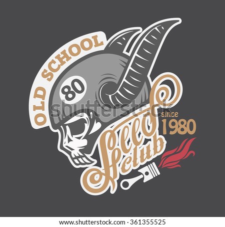 motor logo graphic design. logo, Sticker, label, arm