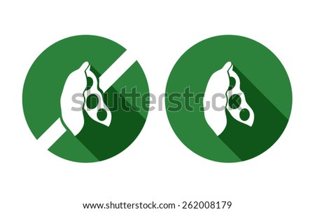 soybeans food allergy green vector icon on white background