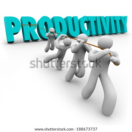  Productivity  Word Pulled Team Improving Output  Stock 