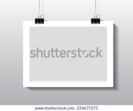 Photo Hanging Clips paper frame hangingpaper clips stock vector 234677275 Photo Hanging Clips paper frame hangingpaper clips stock vector 234677275
