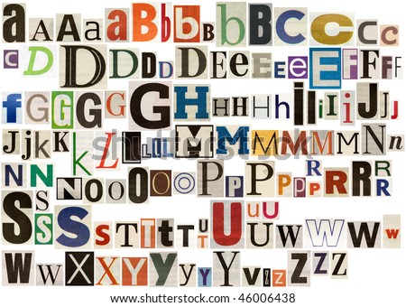 Cut out letters Stock Photos, Images, & Pictures | Shutterstock