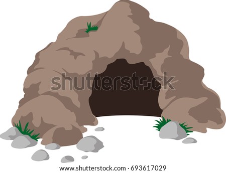 Illustration Isolated Cartoon Cave On White Stock Vector 59261491 ...