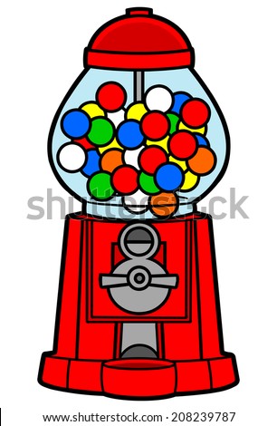 Gumball Machine Stock Vector 208239787 - Shutterstock