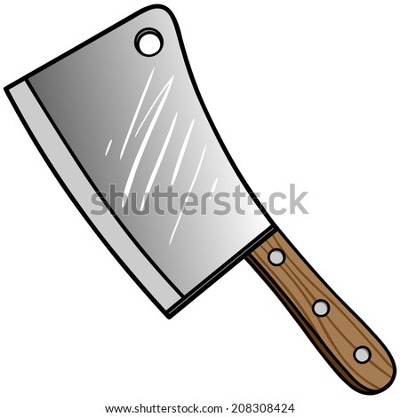 Meat Cleaver Stock Vector (Royalty Free) 208308424 - Shutterstock