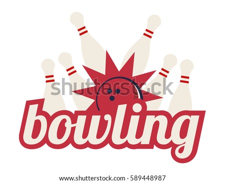 Bowling Strike Big Sign Stock Vector 589448987 - Shutterstock