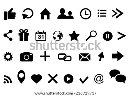 Iconsclock Arrow Present Calendar Email Twitter Stock Vector (Royalty