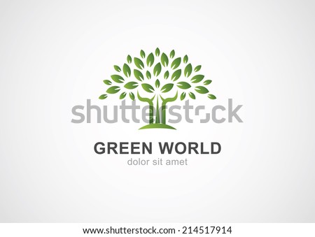 Green Circle Tree Vector Logo Design Stock Vector 214517914 Shutterstock Ecology Green Icons Tree With Logo Vector Stock Vector Image 51156431