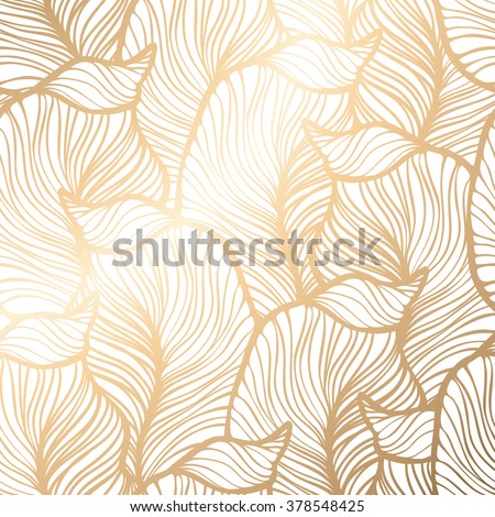 Luxury Golden Wallpaper Vintage Floral Pattern Stock Vector 313174931 ...