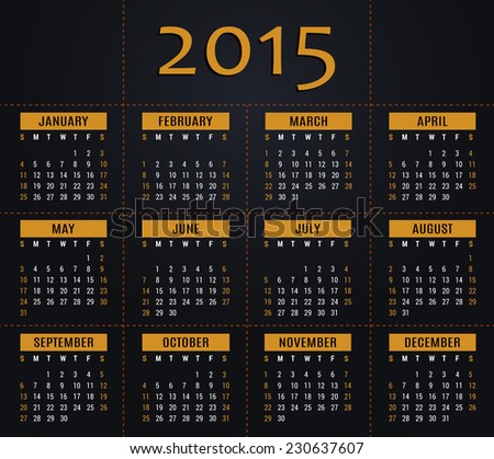 office calendar 2015