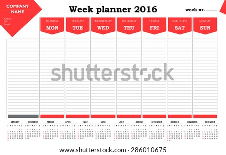 week calandar