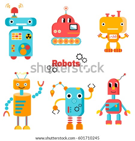 Vintage Robot Background Stock Vector 153679115 - Shutterstock