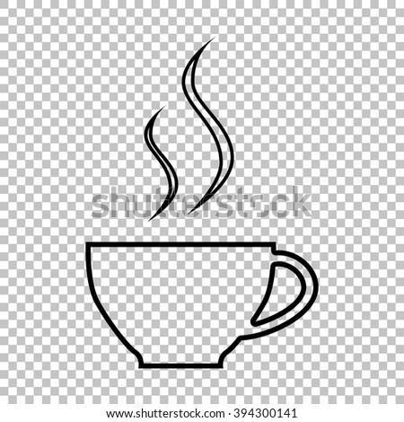 Cup Of Coffee Line Icon On Transparent Background Cup Of Coffee Line Icon On Transparent Background