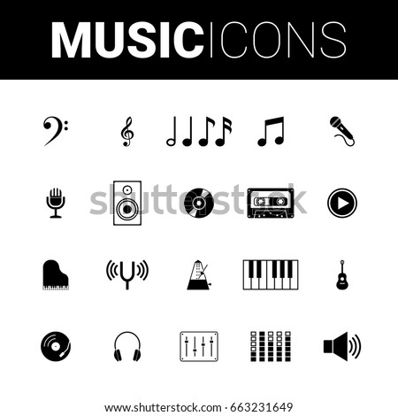 Music Icons Stock Vector 132850802 - Shutterstock