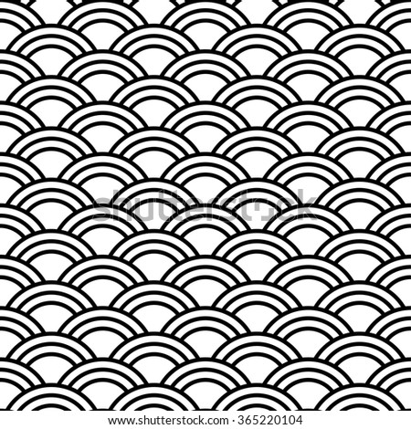 Japanese Pattern Vector Illustration Black White Stock Vector 365220104 ...