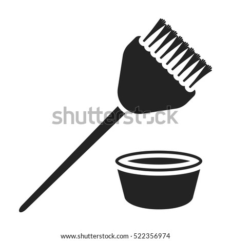 Hair Coloring Brush Icon Black Style Stock Illustration 522356974 ... Hair Coloring Brush Icon Black Style Stock Illustration 522356974 ...
