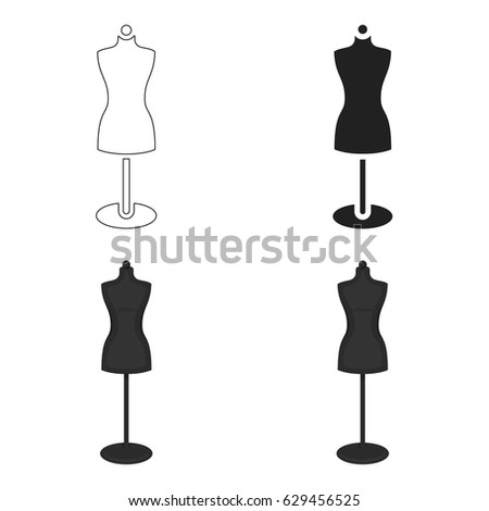 Two Dummy Black Mannequin Illustration Vector Stock Vector 376423735 ...