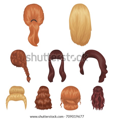 Quads Blond Braids Other Types Hairstyles Stock Vector ...