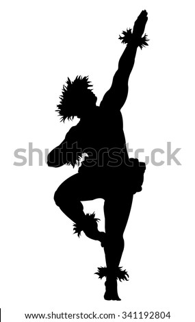 Black Silhouette Male Hula Dancer On Stock Vector 341192804 - Shutterstock
