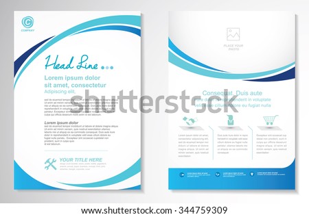 Vector Brochure Flyer design Layout template, size A4, Front page and back page, Easy to use and edit.