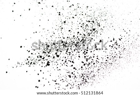Black Powder Isolated On White Background Stock Photo 512131864