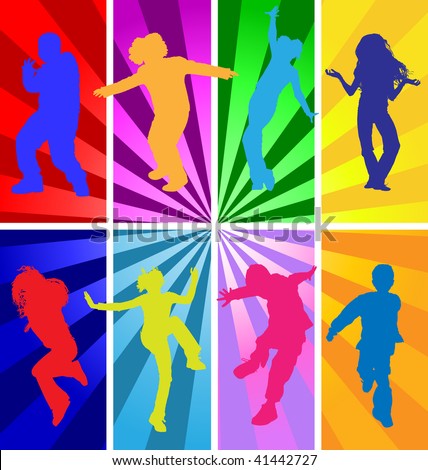 Kids Disco Dance Children Party Vector Stock Vector 41442727 - Shutterstock