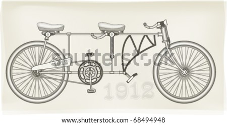 Tandem Bicycle Stock Vector 31286968 - Shutterstock