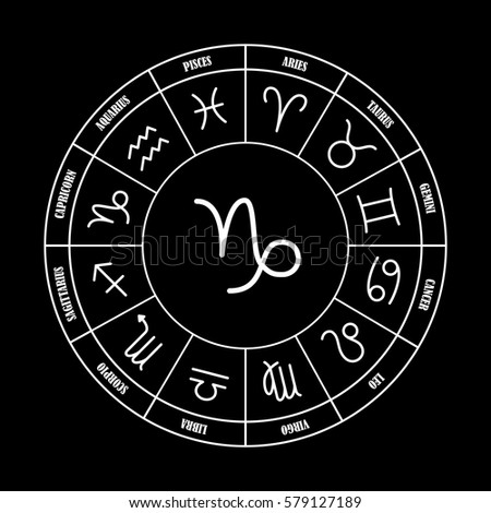 set zodiac symbols round white icons stock vector set zodiac symbols round white icons stock vector