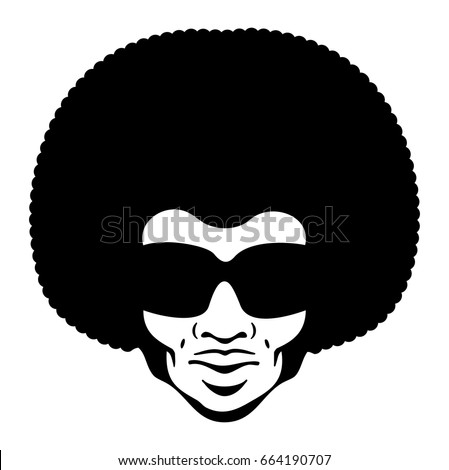 Afro Style Man Portrait Editable Vector Stock Vector 