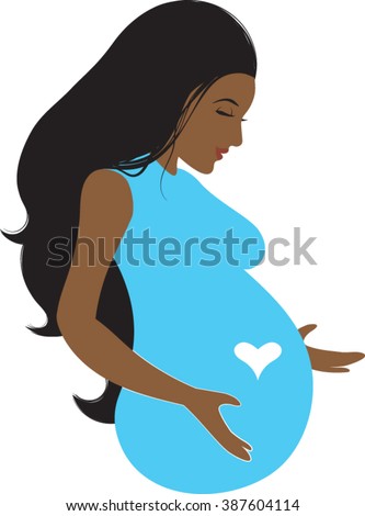 Pregnant Mother Clipart Vector Illustration Stock Vector 387604114