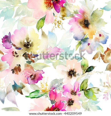 Watercolor Flower Bunches Stock Images, Royalty-Free Images & Vectors ...