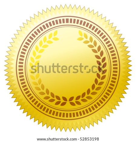 Blank Gold Seal Ribbon Banner Award Stock Illustration 17360287 ...