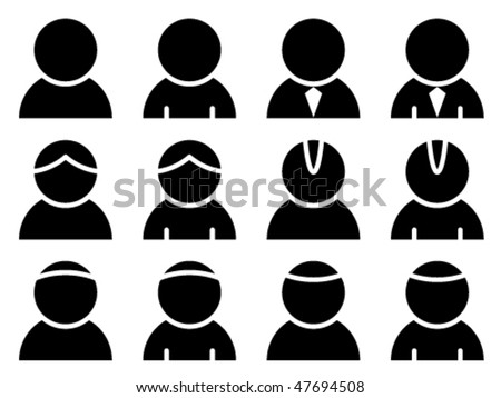 Vector Black Person Icons Stock Vector 47694508 - Shutterstock