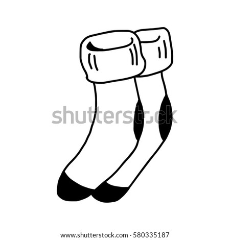 Vector Illustration Hand Drawn Sketch Socks Stock Vector 580335187 ...