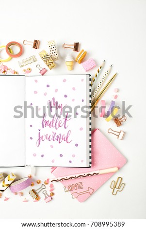 bullet journal and stationery