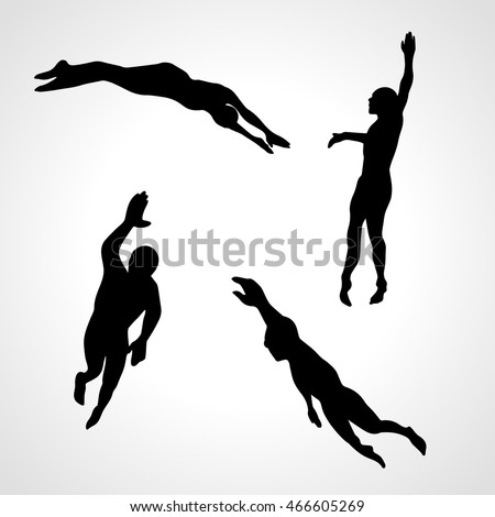 Swimming Silhouette Stock Images, Royalty-Free Images & Vectors ...