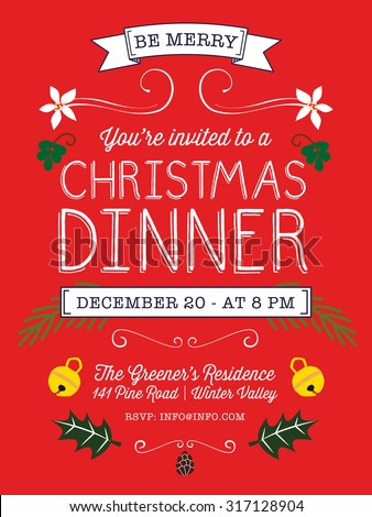 christmas dinner invitation