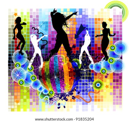 Dance Party Banner Background Flyer Templates Stock Vector 102998168 ...