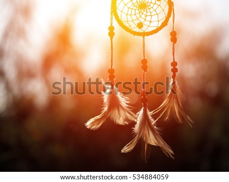 Dream Catcher Native American In The Wind And Blurred Bright Light Background Hope Dream Catcher Native American In The Wind And Blurred Bright Light Background Hope
