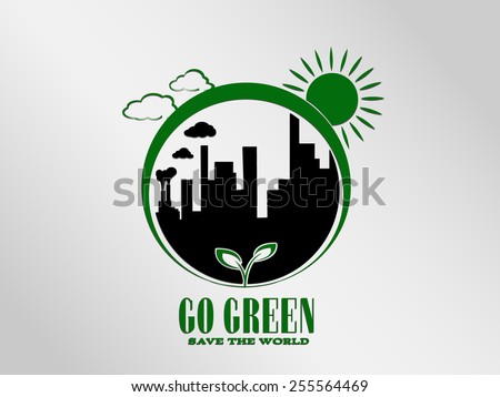 Go Green City Logo Ecology Concept Stock Vector 300509696 - Shutterstock