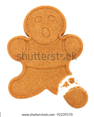 Gingerbread Man Broken Leg Isolated On Stock Photo (Royalty Free ...